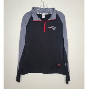 Victoria's Secret Pink NFL New England Patriots 1/4 zip pullover jacket - large